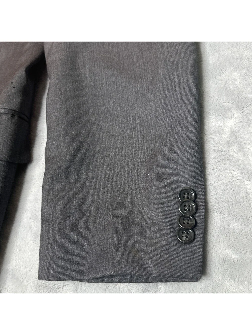 Michael Kors Mens Sz 38R Gray Plaid 100% Wool 2 Buttons Suit Sport Jacket Blazer